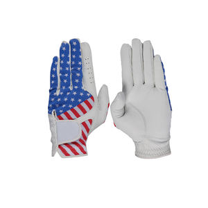 Gants de golf de sport en cuir de mouton Cabretta avec logo imprimé dans un emballage de couleur personnalisé et antidérapant pour hommes - Product Image 4