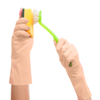 Guantes de goma impermeables para limpieza de platos, manoplas modernas de goma para uso doméstico y cocina