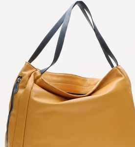 Sac Hobo Vintage Jaune en Cuir Véritable pour Femme, Sac à Bandoulière Souple et Décontracté, Convertible en Sac Bandoulière ou Sacoche, Grand Fourre-tout à Deux Bretelles - Product Image 4
