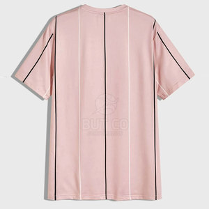 Caliente verano hombres 100% algodón cuello redondo manga corta transpirable camiseta Color personalizado ligero Venta caliente con patrón sólido - Product Image 2