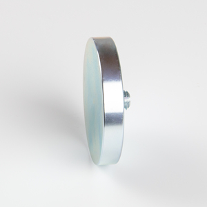 Piastra di ancoraggio Ø50x8mm con perno filettato per elettromagneti, pinze piatte - Product Image 1