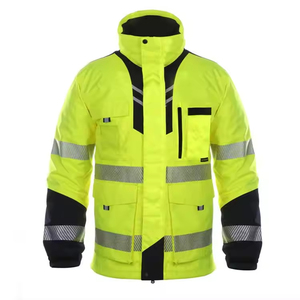 Giá Rẻ Giá Hi VIS <span class=keywords><strong>Class</strong></span> <span class=keywords><strong>3</strong></span> áo khoác mùa đông xây dựng phản quang bảo hộ lao động Polyester chất liệu cực Fleece lạnh thời tiết áo khoác - Product Image 1