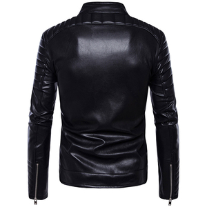2023 Men's High Quality Hooded Business Casual Leather Jacket Autumn and Winter Motorcycle Style Canvas <b>Fabric</b> New Condition - Product Image 2