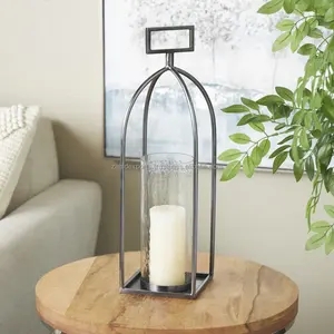 Farol de Bambú Negro Contemporáneo para Decoración Navideña Moderna, Accesorios para el Hogar de Lujo Hechos a Mano - Product Image 2