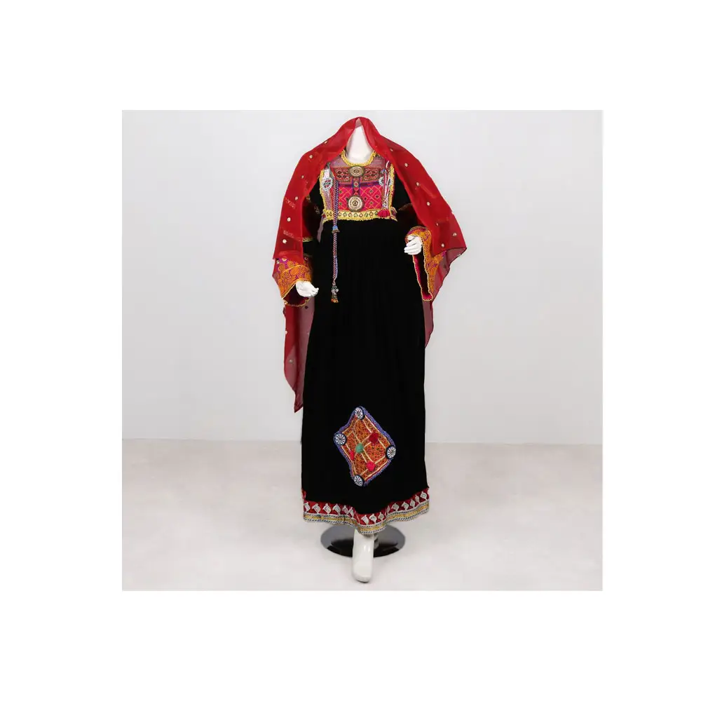 Banjara-vestido vintage étnico de buena calidad, bohemio, kutchi, para fiesta, kani-ki, Kutchi tradicional, multicolor