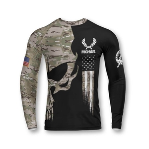 Rashguard de manga larga de alta calidad con tela que absorbe la humedad y de secado rápido Ideal para surf, buceo y entrenamientos de fitness - Product Image 5