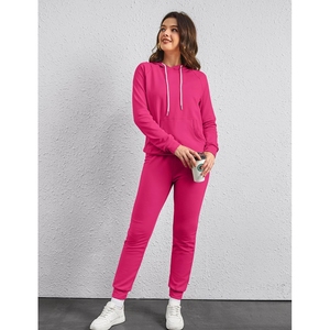 Custom Logo Ladies Jogger 2 Piece Fitness Clothing Sweat Track Suits Jogging Sport Suit Women's Tracksuits - Product Image 3