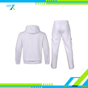 Survêtement homme 2 pièces jogging sweat à capuche et pantalon de survêtement ensemble tenue athlétique décontractée avec poches pour l'entraînement - Product Image 3