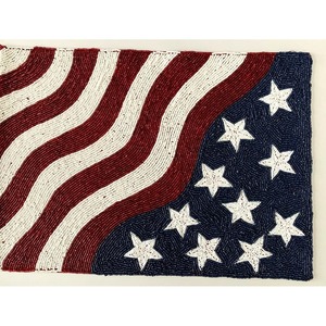 Drapeau américain Cérémonie de la médaille Quatrième de juillet Perlé Ceremonia De Medallas Army Navy Table Runner Dining Home Hotel Decor - Product Image 3