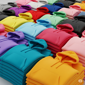 เสื้อฮู้ดผู้ชายสีพื้นเรียบง่ายสำหรับฤดูหนาว ผ้าฝ้ายผสมโพลีเอสเตอร์ อุ่นสบาย ระบายอากาศได้ดี สวมใส่สบาย  รับสกรีนโลโก้ - Product Image 1