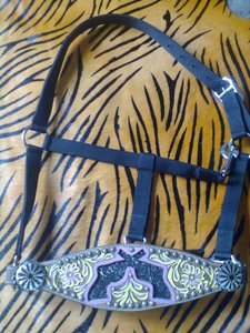 Best Quality DD Leather Horse Halter Accessories New Fancy <b>Bling</b> Bronc Style Western Saddle High Quality Head Collar - Product Image 6