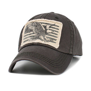 Verano Vintage desgastado lavado desgastado algodón gorra de béisbol camionero papá sombreros ajustable bandera americana gorras de malla - Product Image 5
