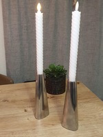 Support de bougie unique en aluminium argenté de qualité supérieure, fait main et écologique, pour mariage, Noël, restaurant, décoration de la maison