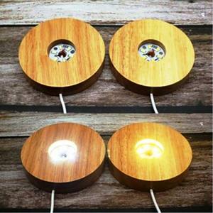 Lampe de table ronde PRODUIT DE VENTE CHAUDE Lampe de table en bois ARTISANAT - Product Image 2