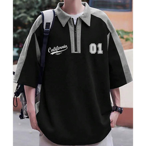 Coton lin imprimé été hommes décontracté coupe ample surdimensionné à manches courtes plage Polo hommes Streetwear Polo T-Shirt Hombres - Product Image 6