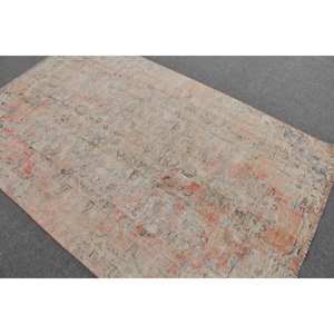 Traditionnel Beige Bleu 4.5 X 7.1ft Tapis Turc Jacquard Weave Patchwork Design Laine Polyester Matériel Latex pour Salon Couloir - Product Image 4