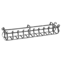 Support de jardinière en fer pour fenêtre, support mural en métal noir, étagère de garde-corps, support de pot de fleurs rectangulaire pour balcon extérieur