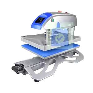 Nueva Prensa Térmica Plana Eléctrica Manual Multicolor de 40x50 cm con Plataforma Giratoria Intercambiable OEM 110/220V para Camisetas - Product Image 1