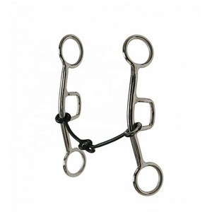 Hackamore Rope Nose Acero inoxidable Alta calidad Ligero Tamaño personalizado Western Horse Bits Superventas Precio barato 2023 - Product Image 5