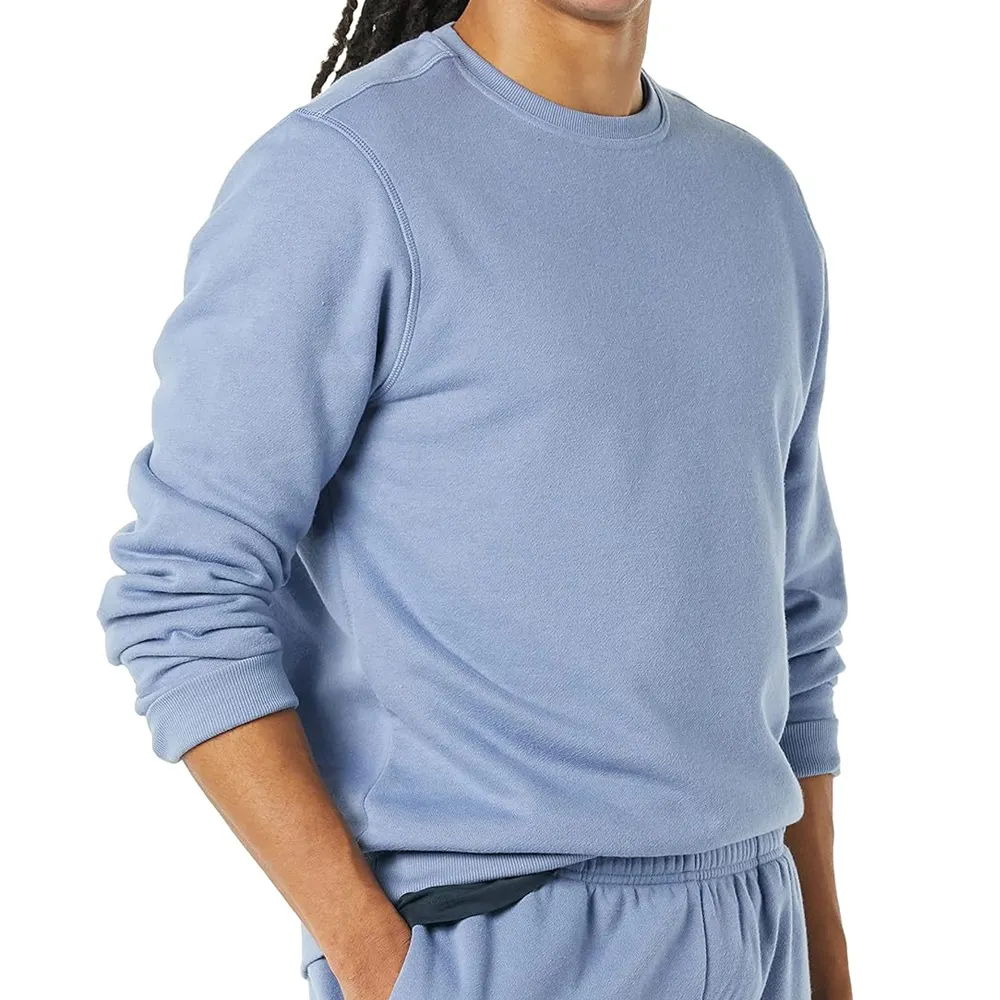 2024 नई शैली लोगो कस्टम ऊनी स्वेटशर्ट क्रूनेक मॉक नेक लंबी आस्तीन ब्लैंक पुरुषों की स्वेटशर्ट