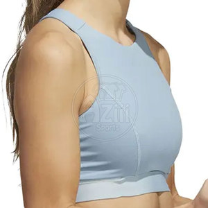 Nueva llegada de alta calidad más tamaño ligero de las mujeres de Yoga Gym Fitness Bra con logotipo frontal diseño sin costuras - Product Image 4