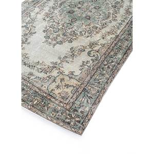 พรมขนสัตว์สีน้ำตาลเบจวินเทจถักมือ รุ่น Pae-3243 สำหรับใช้ในบ้าน-ลายเมดัลเลียนรูปสี่เหลี่ยมผืนผ้าแบบนามธรรมสำหรับห้องนั่งเล่น ห้องโถง ห้องพัก - Product Image 2