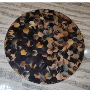 โต๊ะกาแฟทรงกลมประดับเขาสัตว์ธรรมชาติ ผิวเรียบเนียน สำหรับการตกแต่งบ้านระดับพรีเมียม โต๊ะกาแฟผสมผสานเขาสัตว์และไม้สุดหรู - Product Image 3