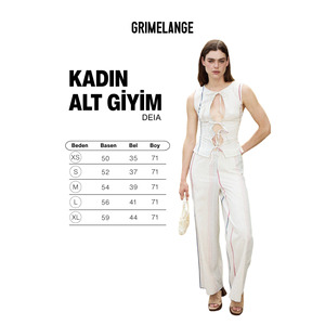 Pantalon pour femme GRIMELANGE DEIA en mélange de lin avec taille élastiquée et détails rayés - Product Image 6