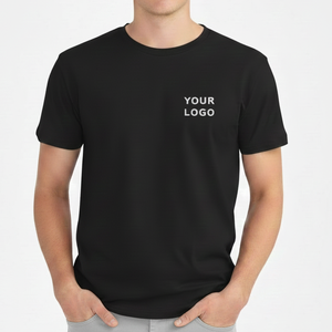 T-shirts à manches courtes pour hommes en coton 100% lourd, personnalisés, vierges, position du logo sur le devant, sérigraphie, service OEM, coupe classique - Product Image 1