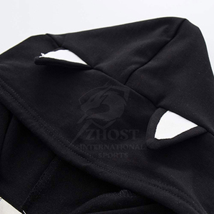 Sudadera con Capucha de Orejas de Gato, Diseño de Bloques de Color en Contraste, Manga Larga, Forro Polar, Transpirable, para Otoño, Estilo Casual - Product Image 2