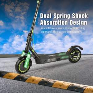 Patinete Eléctrico, Motor de 1000W de Potencia Máxima, 36V/15.6Ah, Velocidad Máxima de 19 Mph y Alcance de 28 Millas, Llantas de 10 Pulgadas, Suspensión Delantera y Trasera Doble, Plegable - Product Image 6