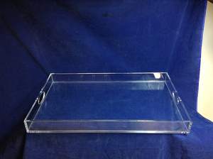 Plateau acrylique personnalisé carré plateau acrylique clair pour servir pour taille personnalisée prix bon marché avec fait à la main - Product Image 3