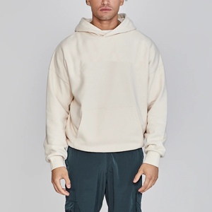 Sweat à capuche unisexe de haute qualité 100% coton lavé 440g DIY respirant à fermeture éclair à manches longues surdimensionné décontracté avec cordon de serrage pour l'hiver - Product Image 3