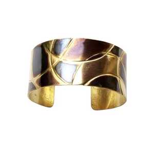 Bán buôn thời trang Brass Cuff Vòng đeo tay với phong cách độc đáo đính cườm đá thiết kế hợp thời trang Bangles cho Đảng dịp - Product Image 1