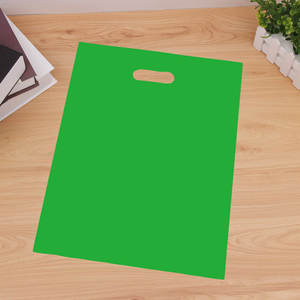 Eco Friendly Recyclable HDPE <b>Plastic</b> Reusable Tote Bags with Custom Logo Silk Screen Printed Business & Shopping Use - Product Image 4