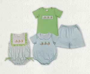 ชุดเสื้อผ้าเด็กทารกปักลายเป็ดลายทางสำหรับล่าสัตว์ ชุดรอมเปอร์ - Product Image 5
