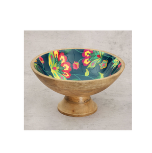 Tazón de fruta impreso de madera pulida para restaurantes para ensalada, postre, mesa, uso decorativo, recipiente para utensilios de cocina - Product Image 1