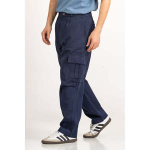 Pantalones Holgados de Lona 100% Algodón Transpirable con Logotipo Personalizable, Múltiples Bolsillos, Corte Recto, Lavado de Color, Talla XL - Product Image 3