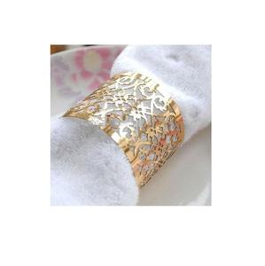 Anneaux de serviette indiens de conception personnalisée en gros métal couleur or-Usine directe - Product Image 1