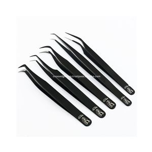 Proveedores de fábrica, pinzas para pestañas con punta de fibra, volumen curvo J 45, pinzas para pestañas para salón profesional, herramienta de extensión de pestañas - Product Image 6