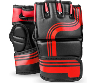 Fight Training MMA <b>Gloves</b> Professional Durable PU Material <b>Moisture</b> Wicking Hook and Loop Closure Unisex Adult Use - Product Image 5