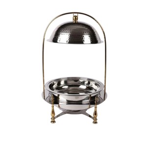Admirable Design Round Stainless Steel Chafing Dish With Diamond Pattern Hanging <b>Food</b> <b>Warmer</b> <b>Buffet</b> Server Dish At Low Price - Product Image 6