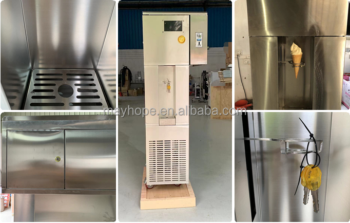 coin and token operated automatic vending soft ice cream machine