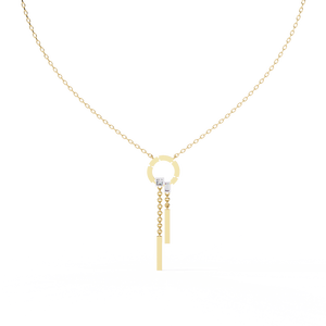 Collar de Oro de 18K con Diamantes Cultivados en Laboratorio para Mujer, Hermosa Pieza de Joyería - Product Image 1