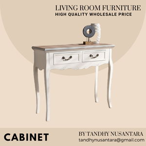 Armoire de rangement ou buffet en bois de conception antique européenne de haute qualité pour salon avec trois tiroirs fabriqués en Indonésie - Product Image 6