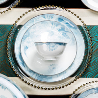 Service de table de luxe en porcelaine fine blanche personnalisé de 62 pièces – Assiettes et bols ronds en céramique