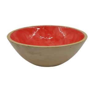 White Wash Wooden Round Shape Fruit Bowl for <b>Tabletop</b> Kitchenware Salad Bowl Home & Hotels Food & Snacks Serving Bowls - Product Image 3