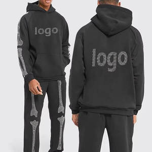 Chándal sólido con capucha ligero de lana de algodón 100% de alta calidad para ropa de calle al por mayor para hombres - Product Image 3