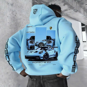 Sudadera con Capucha con Gráfico de Carreras de Fórmula Ferrari, Algodón Premium, Diseño Deportivo, Corte Holgado, Estampado de Alto Impacto, Uso Diario - Product Image 3