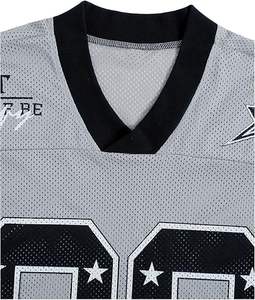 Chemise oversize Y2K en jersey à col en V pour hommes avec coupe baggy et option de logo brodé sur mesure - Product Image 3